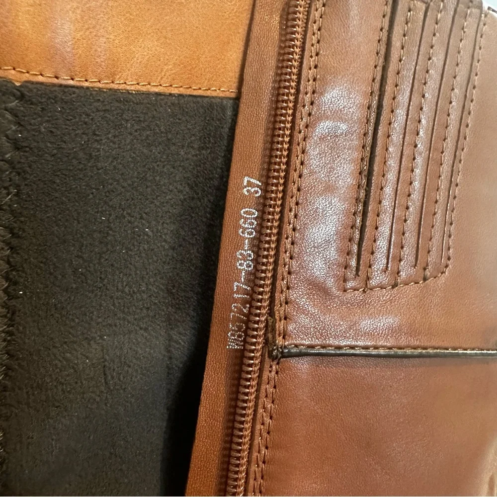 Regarde Le Ciel Brown Leather Tall Riding Boots Women’s EU 37 US 6.5 - Picture 14 of 15